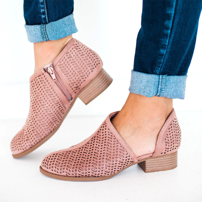Women Fall Detailed Open Side Flat Sandals
